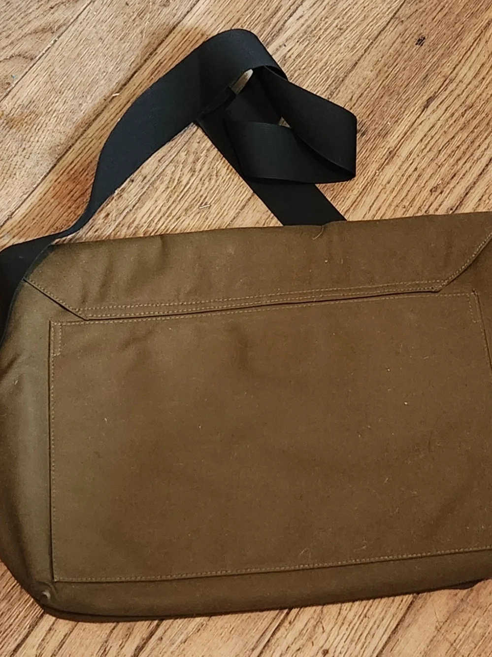 Jack Spade Brown Canvas Messenger Bag with Black Strap